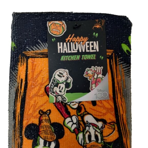 Disney 100 Mickey Mouse Halloween Kitchen Towel and Silicone Mini Mitt Set - Picture 3 of 7